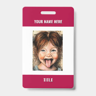 Badges professionnels avec informations personnali