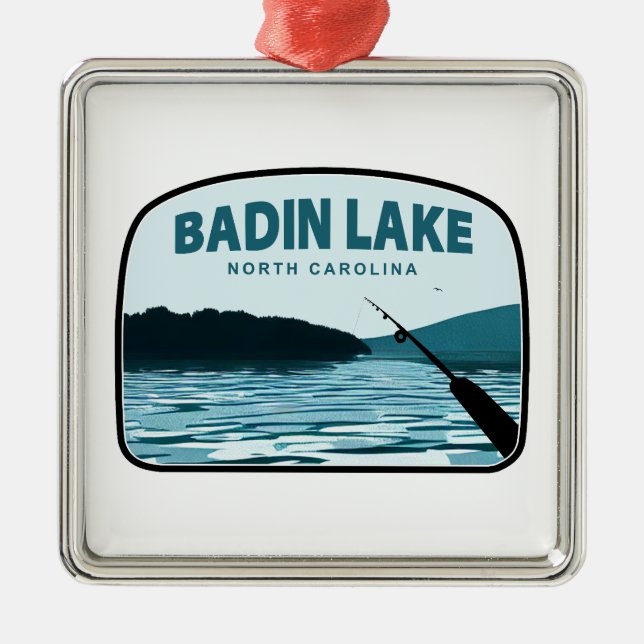 Badiersee North Carolina Angelrute Ornament Aus Metall (Vorne)