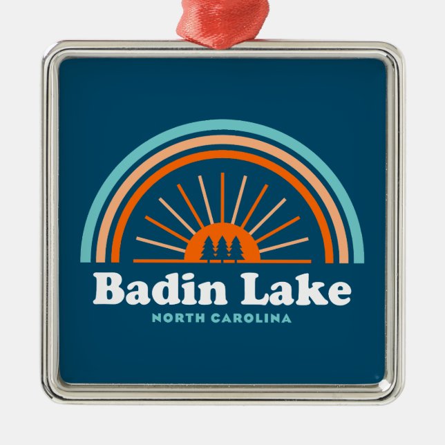 Badiersee North Carolina Rainbow Ornament Aus Metall (Vorne)