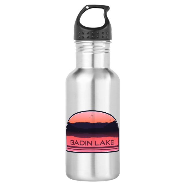Badiersee North Carolina Red Sunrise Edelstahlflasche (Vorderseite)