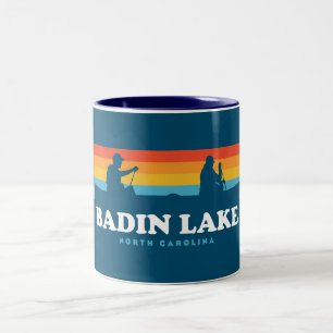 Badin Lake North Carolina Canoe Zweifarbige Tasse