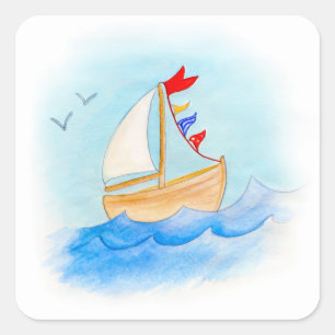 Badine des autocollants de bateau à voile