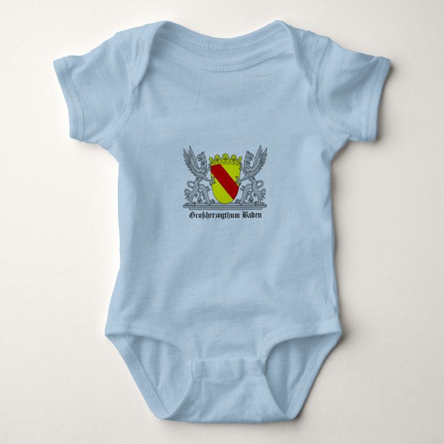 Badischer Greif mi Schrift Großherzogtum Baden Baby Strampler (Vorderseite)