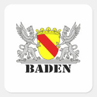Badisches Wappen Badischer Greif mi Schrift Baden