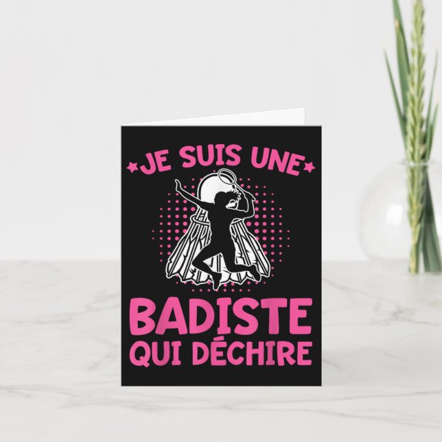 Badiste Spaß _ I are a Tearing Badiste _ Badminton Karte (Vorderseite)