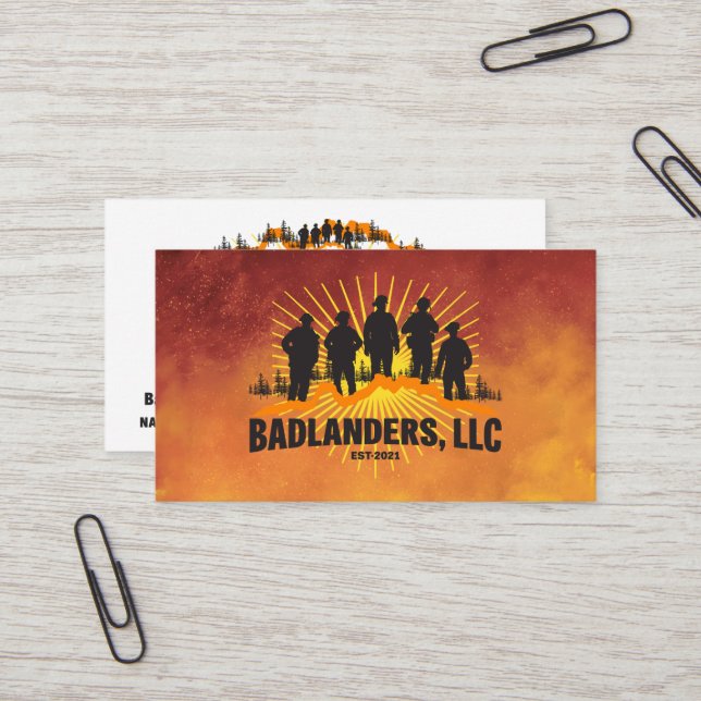 Badlanders LLC Business Card Visitenkarte (Vorderseite/Rückseite Beispiel)