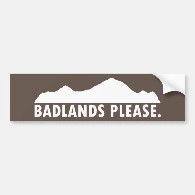 Badlands bitte autoaufkleber (Vorne)