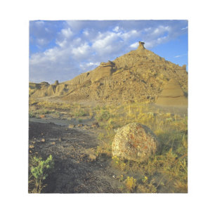Badlands-Formationen im Dinosaur Provincial Park Notizblock
