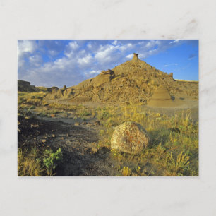 Badlands-Formationen im Dinosaur Provincial Park Postkarte