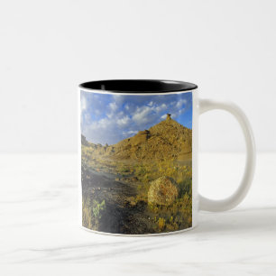 Badlands-Formationen im Dinosaur Provincial Park Zweifarbige Tasse