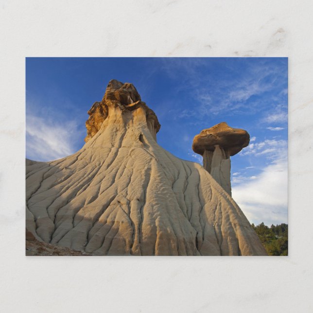 Badlands Formationen im Makoshika Staat Park in Postkarte (Vorderseite)