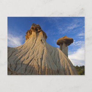 Badlands Formationen im Makoshika Staat Park in Postkarte