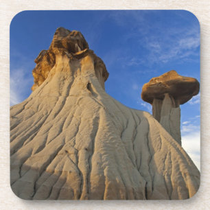 Badlands-Formationen im Makoshika State Park in Getränkeuntersetzer