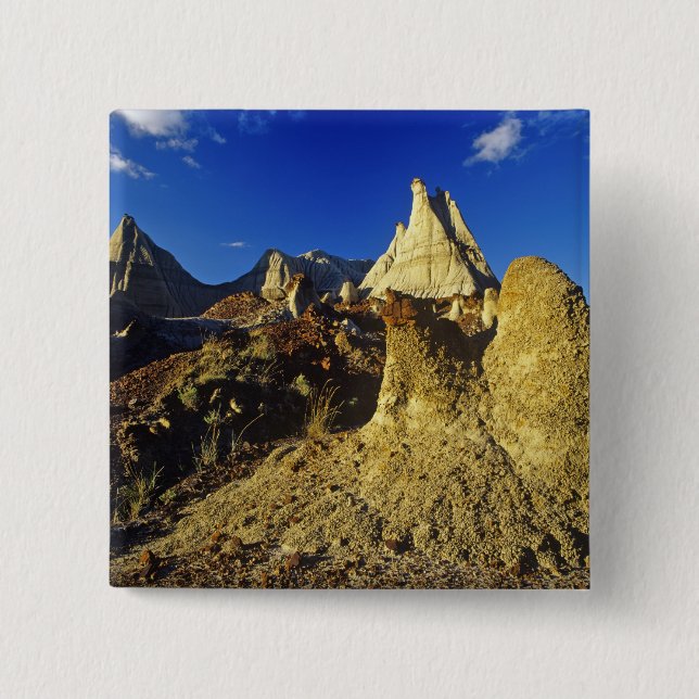 Badlands-Formationen im Provinzialpark Dinosaur 2 Button (Vorderseite)
