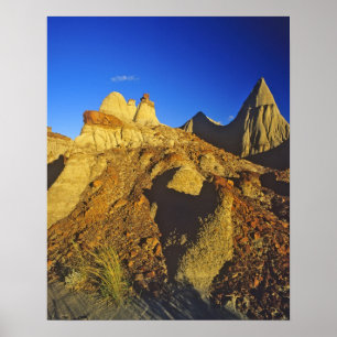 Badlands-Formationen im Provinzialpark Dinosaur 6 Poster