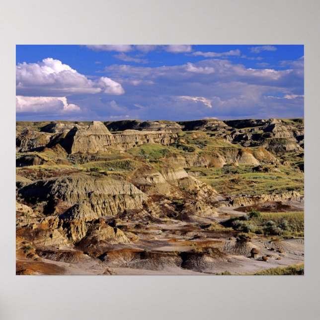 Badlands im Dinosaur Provincial Park in Alberta, 2 Poster (Vorne)