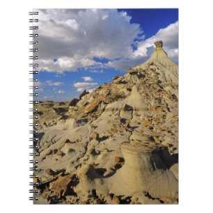 Badlands im Dinosaur Provincial Park in Alberta, 3 Notizblock