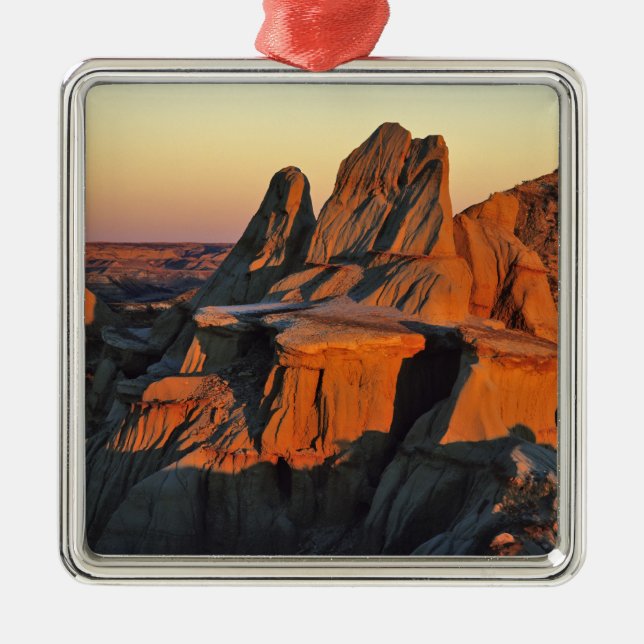 Badlands im Nationalpark Theodore Roosevelt Ornament Aus Metall (Vorne)
