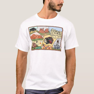 Badlands Mt Rushmore Black Hills South Dakota Kart T-Shirt