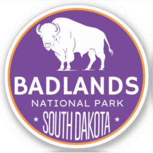 Badlands National Park Bisons South Dakota Roadtri Aufkleber