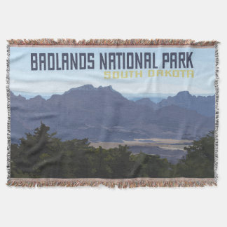 Badlands National Park Cotton Throw Decke