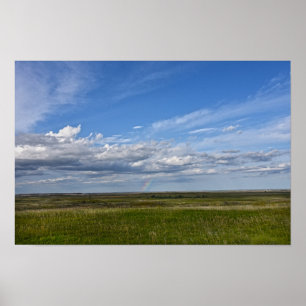 Badlands National Park Grasland Regenbogen Poster