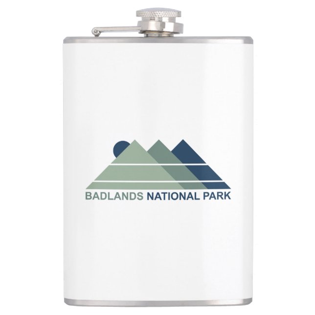 Badlands National Park Mountain Sun Flachmann (Vorderseite)