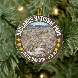 Badlands National Park Mountains Landscape Keramik Ornament