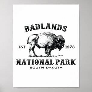 Badlands National Park South Dakota Amerikanischer Poster