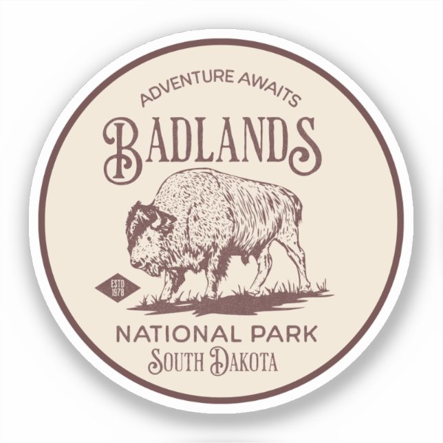 Badlands National Park South Dakota Aufkleber (Vorderseite)