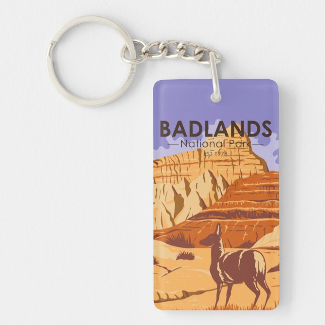 Badlands National Park South Dakota Doppelseitig Schlüsselanhänger (Vorderseite)
