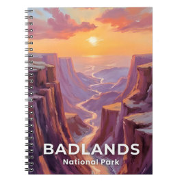 Badlands National Park South Dakota Painting Notizblock
