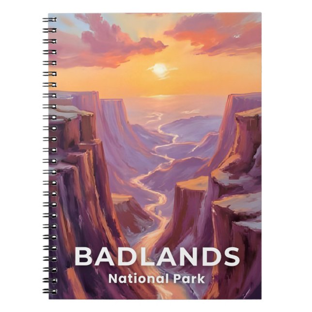 Badlands National Park South Dakota Painting Notizblock (Vorderseite)