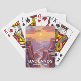Badlands National Park South Dakota Painting Spielkarten