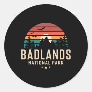 Badlands National Park South Dakota Souvenir Wande Runder Aufkleber