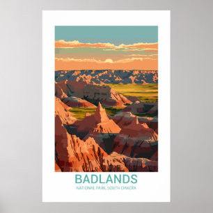 Badlands National Park South Dakota USA Poster