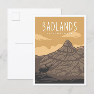 Badlands National Park South Dakota USA Travel Postkarte