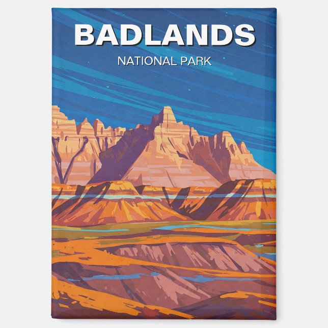 Badlands National Park Souvenir Magnet (Vorderseite)