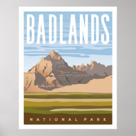 Badlands National Park Travel Poster Print