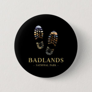 Badlands National Park Wanderung Wanderschuh Druck Button