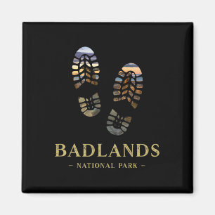 Badlands National Park Wanderung Wanderschuh Druck Magnet