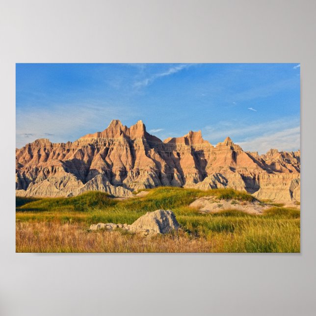 Badlands-Nationalpark, Abend Poster (Vorne)