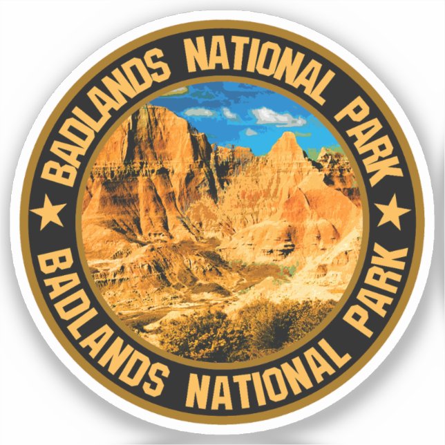 Badlands-Nationalpark Aufkleber (Vorderseite)