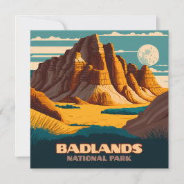 Badlands Nationalpark Berge Retro