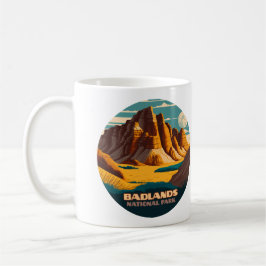 Badlands Nationalpark Berge Retro Kaffeetasse