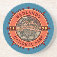 Badlands Nationalpark Buffalo Retro Kompass