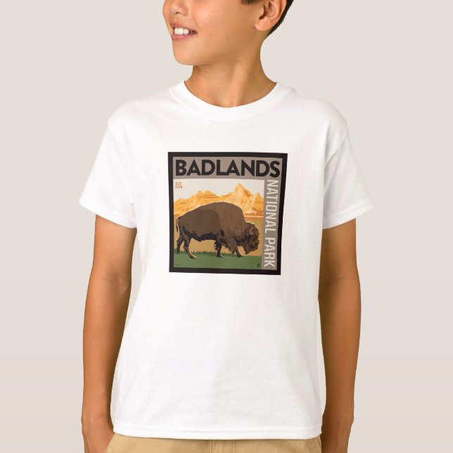 Badlands-Nationalpark | Buffalo T-Shirt (Vorderseite)
