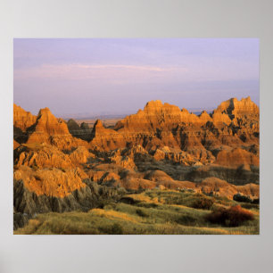 Badlands-Nationalpark in South Dakota Poster