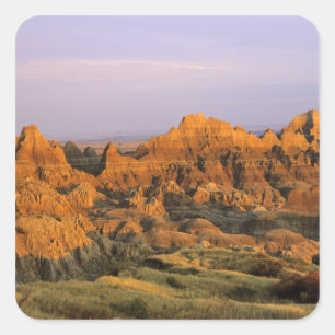 Badlands-Nationalpark in South Dakota Quadratischer Aufkleber