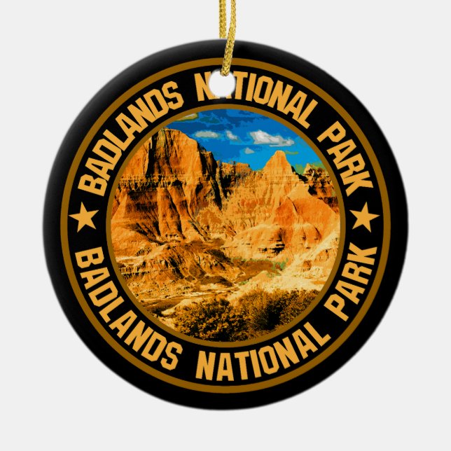 Badlands-Nationalpark Keramik Ornament (Vorne)